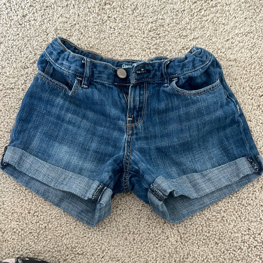 Blue denim Gap Kids 1969 jean shorts. Size 14 regular.